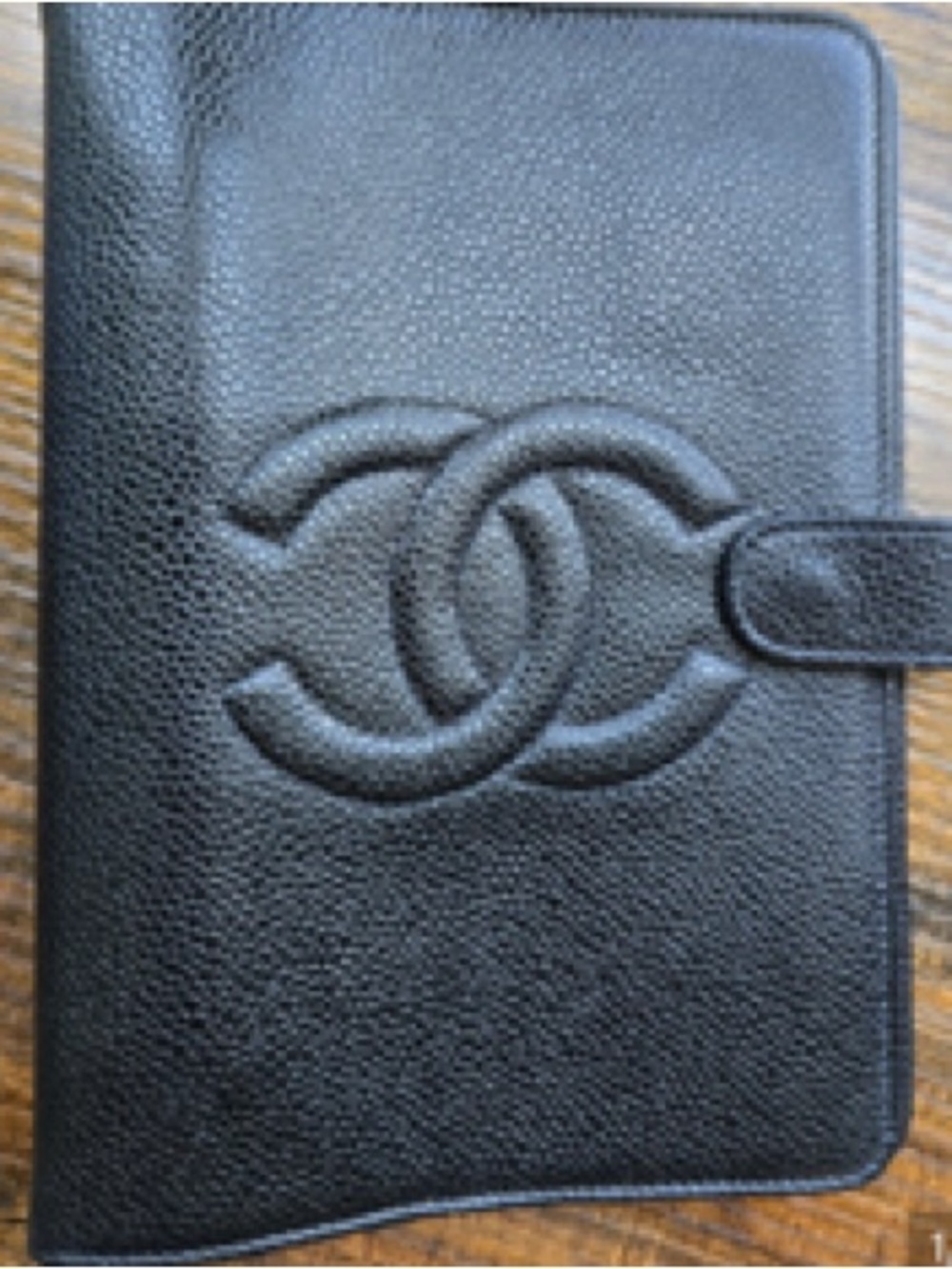 EUC classic CHANEL Black  Caviar Leather Agenda